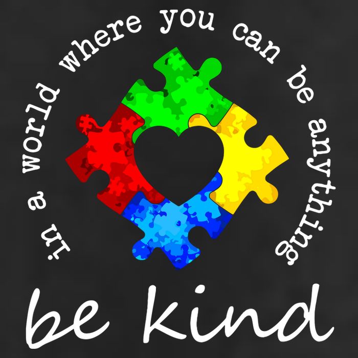 In A World Where You Can Be Anything Be Kind Autism Puzzle Cool Comfort Performance Bucket Hat