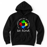 In A World Where You Can Be Anything Be Kind Autism Puzzle Hoodie