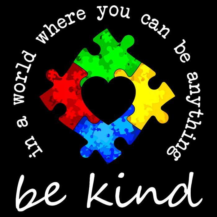 In A World Where You Can Be Anything Be Kind Autism Puzzle Backpack