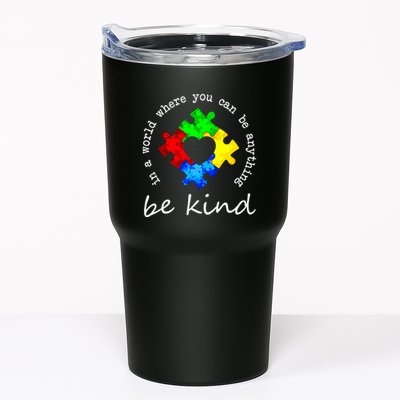 In A World Where You Can Be Anything Be Kind Autism Puzzle Tumbler