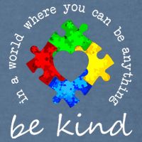 In A World Where You Can Be Anything Be Kind Autism Puzzle Garment-Dyed Sweatshirt