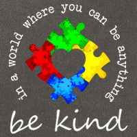 In A World Where You Can Be Anything Be Kind Autism Puzzle Cotton Canvas Backpack