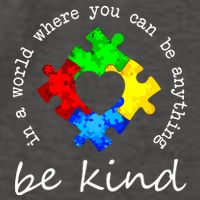 In A World Where You Can Be Anything Be Kind Autism Puzzle Vector Backpack