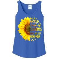 In A World Full Of Grandmas Be Momgiftmom Sunflower Gift Ladies Essential Tank