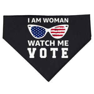 I Am Woman Watch Me Vote USA-Made Doggie Bandana