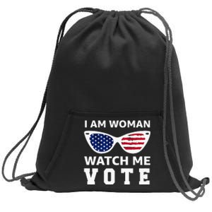 I Am Woman Watch Me Vote Sweatshirt Cinch Pack Bag