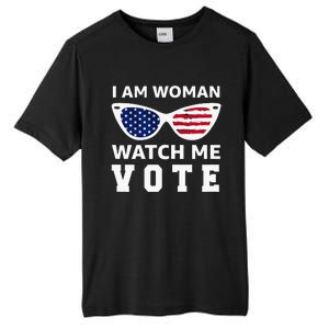 I Am Woman Watch Me Vote Tall Fusion ChromaSoft Performance T-Shirt