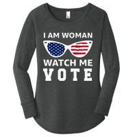 I Am Woman Watch Me Vote Women's Perfect Tri Tunic Long Sleeve Shirt