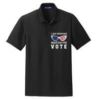 I Am Woman Watch Me Vote Dry Zone Grid Polo