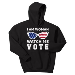 I Am Woman Watch Me Vote Kids Hoodie