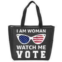 I Am Woman Watch Me Vote Zip Tote Bag