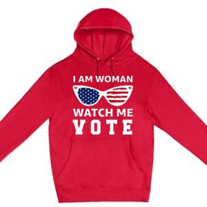 I Am Woman Watch Me Vote Premium Pullover Hoodie