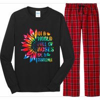 In A World Full Of Roses Be A Sunflower Tie Dye Long Sleeve Pajama Set