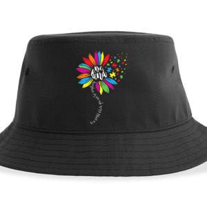 In A World You Can Sunflower Autism Awareness Sustainable Bucket Hat