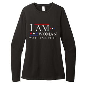 I Am Woman Watch Me Vote Election Day 2024 Womens CVC Long Sleeve Shirt