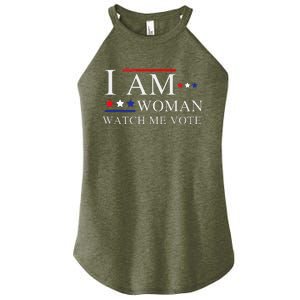 I Am Woman Watch Me Vote Election Day 2024 Women's Perfect Tri Rocker Tank