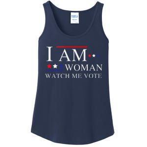 I Am Woman Watch Me Vote Election Day 2024 Ladies Essential Tank