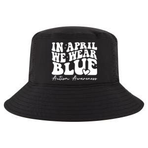 In April We Wear Blue Autism Awareness Cool Comfort Performance Bucket Hat