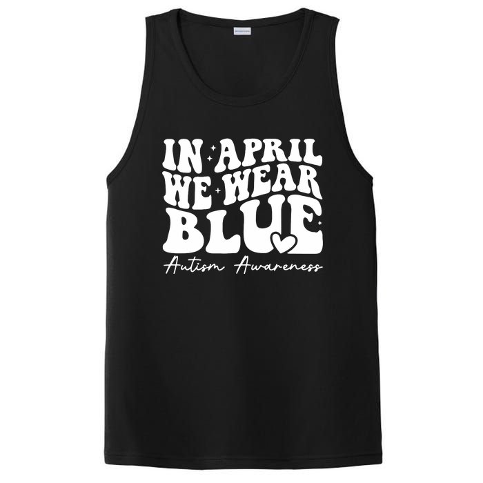 In April We Wear Blue Autism Awareness PosiCharge Competitor Tank