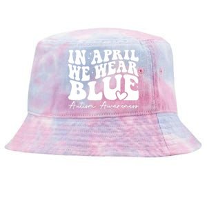 In April We Wear Blue Autism Awareness Tie-Dyed Bucket Hat