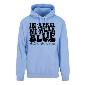 In April We Wear Blue Autism Awareness Unisex Surf Hoodie