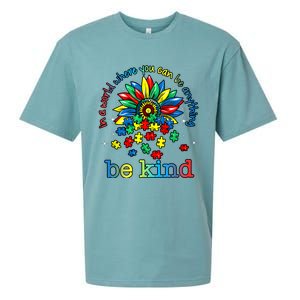 In A World Where You Can Be Anything Be Kind Autism Awareness Sueded Cloud Jersey T-Shirt