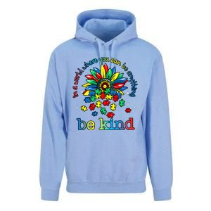 In A World Where You Can Be Anything Be Kind Autism Awareness Unisex Surf Hoodie