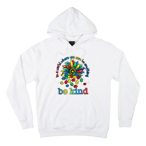 In A World Where You Can Be Anything Be Kind Autism Awareness Hoodie