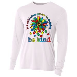 In A World Where You Can Be Anything Be Kind Autism Awareness Cooling Performance Long Sleeve Crew