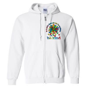 In A World Where You Can Be Anything Be Kind Autism Awareness Full Zip Hoodie