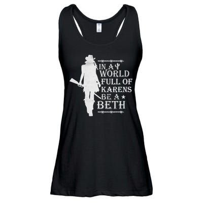 In A World Full Of Karens Be A Beth Ladies Essential Flowy Tank