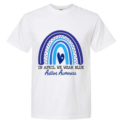 In April We Wear Blue Autism Awareness Garment-Dyed Heavyweight T-Shirt