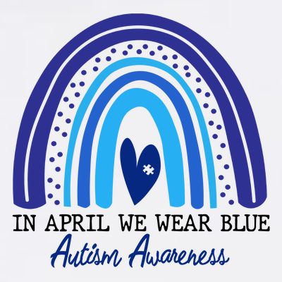 In April We Wear Blue Autism Awareness T-Shirt
