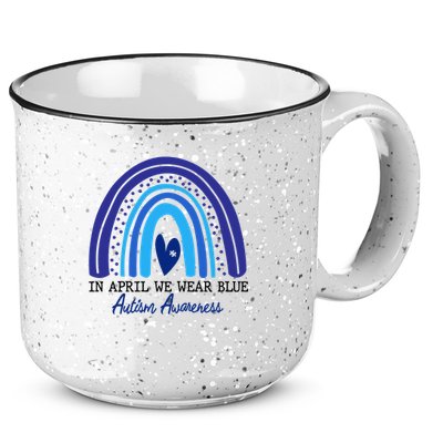 In April We Wear Blue Autism Awareness 15oz Campfire Ceramic Mug