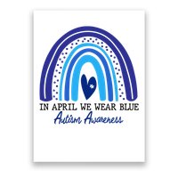 In April We Wear Blue Autism Awareness Poster