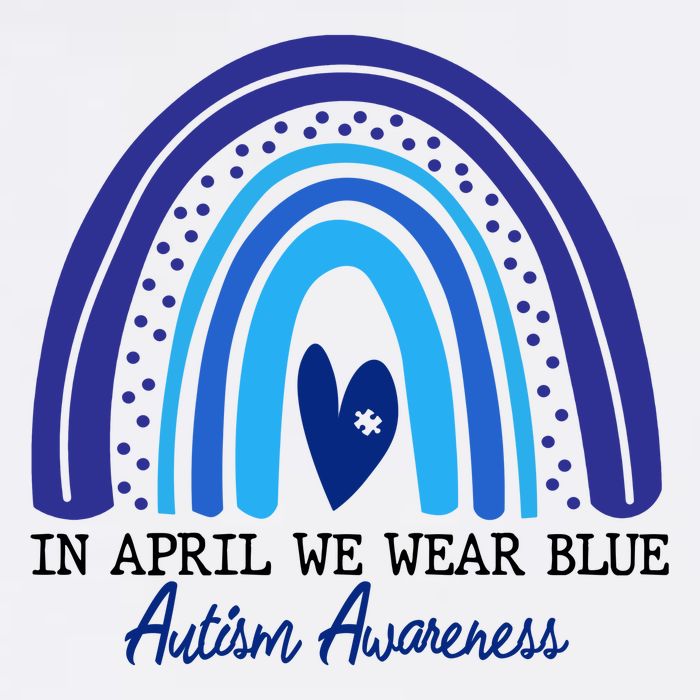 In April We Wear Blue Autism Awareness Poster