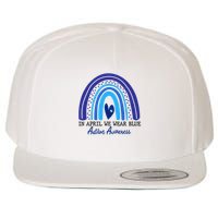 In April We Wear Blue Autism Awareness Wool Snapback Cap