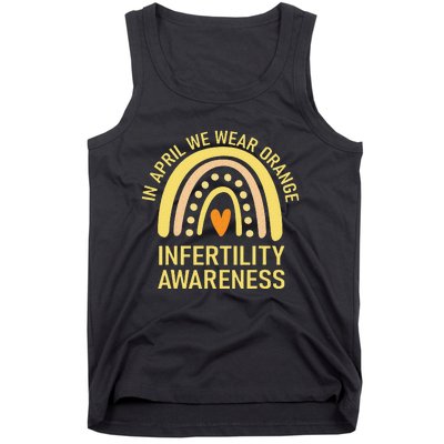 In April We Wear Orange Infertility Awareness Week Tank Top