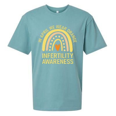 In April We Wear Orange Infertility Awareness Week Sueded Cloud Jersey T-Shirt