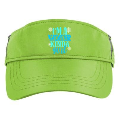 Im A Winter Kinda Christmas Tree Angel Snow Fun Gift Adult Drive Performance Visor