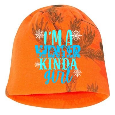 Im A Winter Kinda Christmas Tree Angel Snow Fun Gift Kati - Camo Knit Beanie