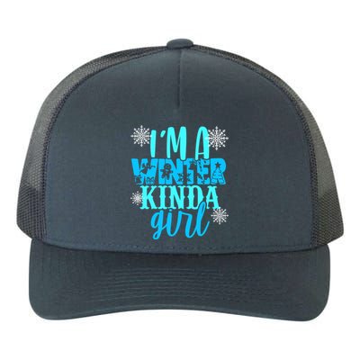 Im A Winter Kinda Christmas Tree Angel Snow Fun Gift Yupoong Adult 5-Panel Trucker Hat