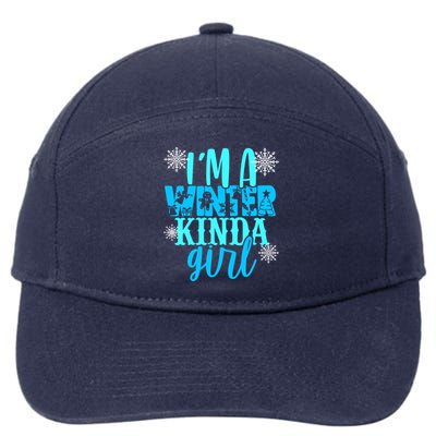 Im A Winter Kinda Christmas Tree Angel Snow Fun Gift 7-Panel Snapback Hat