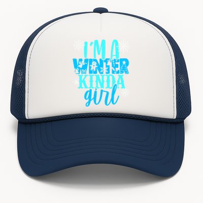 Im A Winter Kinda Christmas Tree Angel Snow Fun Gift Trucker Hat