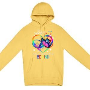 In A World Where You Can Be Anything Be Kind Autism Meaningful Gift Premium Pullover Hoodie