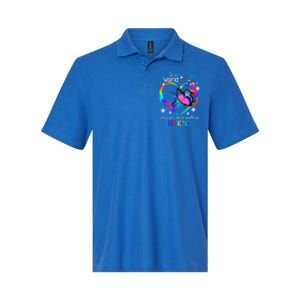 In A World Where You Can Be Anything Be Kind Autism Meaningful Gift Softstyle Adult Sport Polo