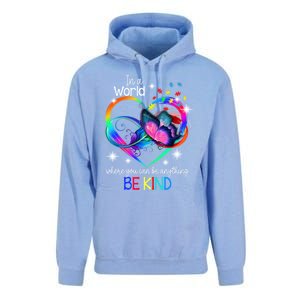 In A World Where You Can Be Anything Be Kind Autism Meaningful Gift Unisex Surf Hoodie