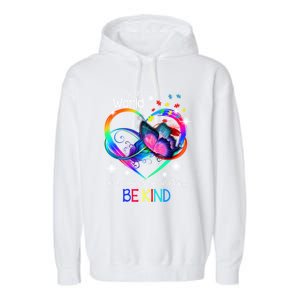 In A World Where You Can Be Anything Be Kind Autism Meaningful Gift Garment-Dyed Fleece Hoodie