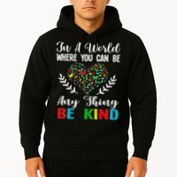 In A World Where You Can Be Anything Be Kind Support Autism Hoodie