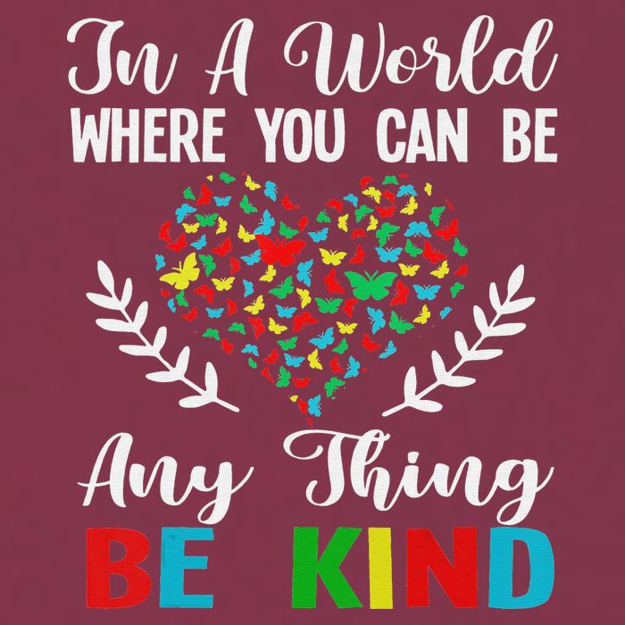 In A World Where You Can Be Anything Be Kind Support Autism 16oz Travel Tumbler
